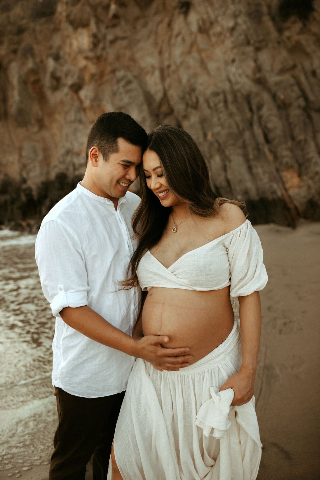 family maternity session in Laguna Beach